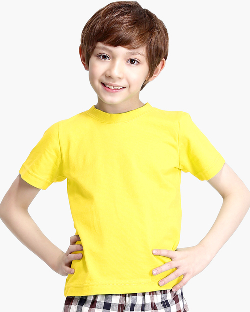 T恤/純綿素T圓領短袖/童陽光黃  |童裝|夏日輕衫系列|純棉T恤系列