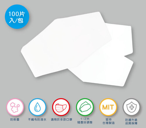 防塵布口罩濾材-錐形(100片入/包)產品圖