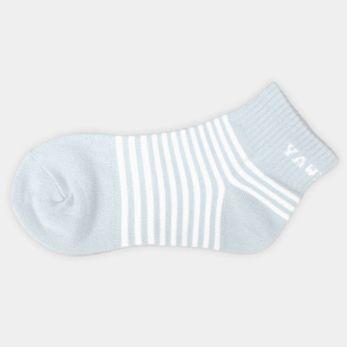 舒棉糖果條紋襪/女-粉水藍產品圖