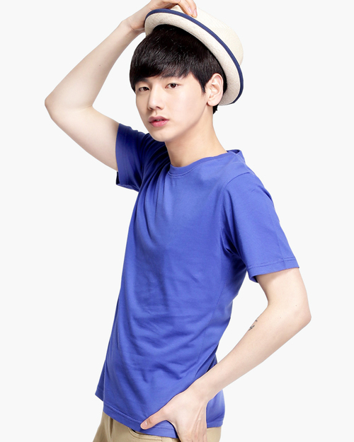 圓領T短袖/純綿/素面款/男-寶藍  |男裝|夏日輕衫系列|純棉T恤系列