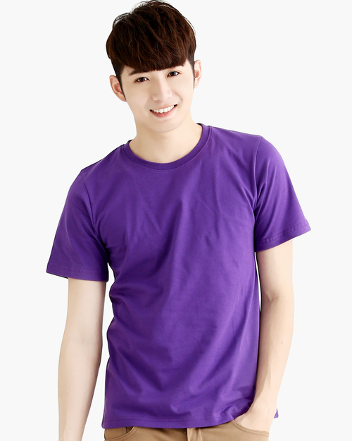 圓領T短袖/純綿/素面款/男-葡萄紫  |男裝|夏日輕衫系列|純棉T恤系列