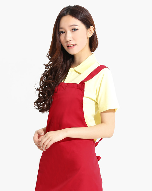 日式防潑水圍裙-紅色  |職業服飾|餐飲服系列|日式圍裙