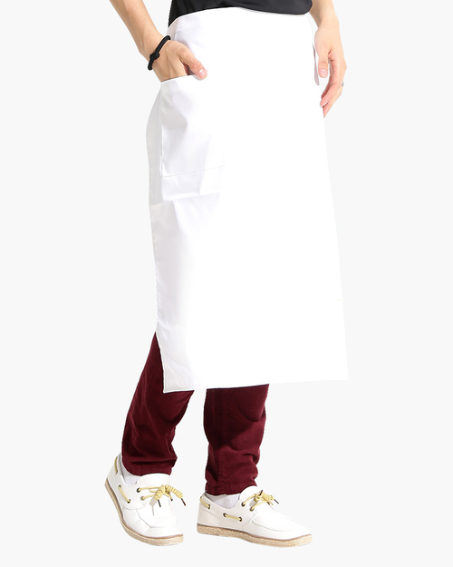 防潑水半截圍裙-白色  |職業服飾|餐飲服系列|半截圍裙