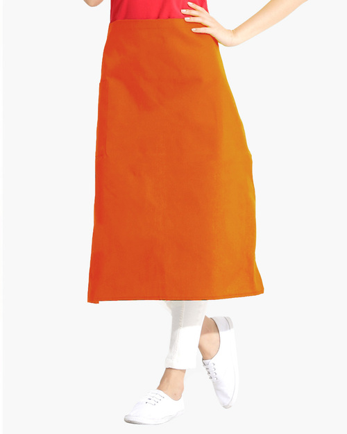 防潑水半截圍裙-橘色  |職業服飾|餐飲服系列|半截圍裙