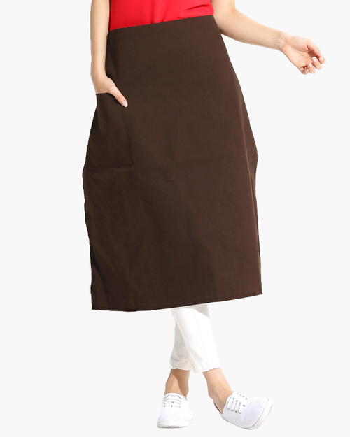 防潑水半截圍裙-咖啡  |職業服飾|餐飲服系列|半截圍裙