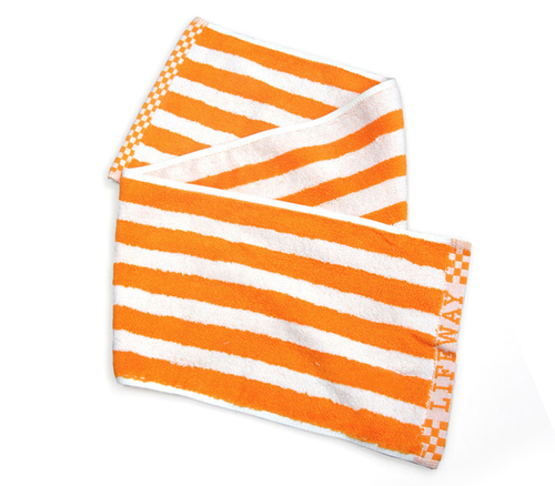 條紋運動毛巾 橘條紋產品圖