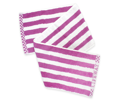 條紋運動毛巾 紫條紋產品圖
